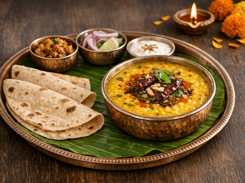 Dal Tadka with 2 Chapatis