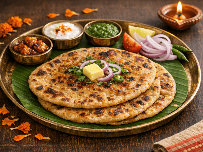 Delhi Aloo Pyaaz Paratha