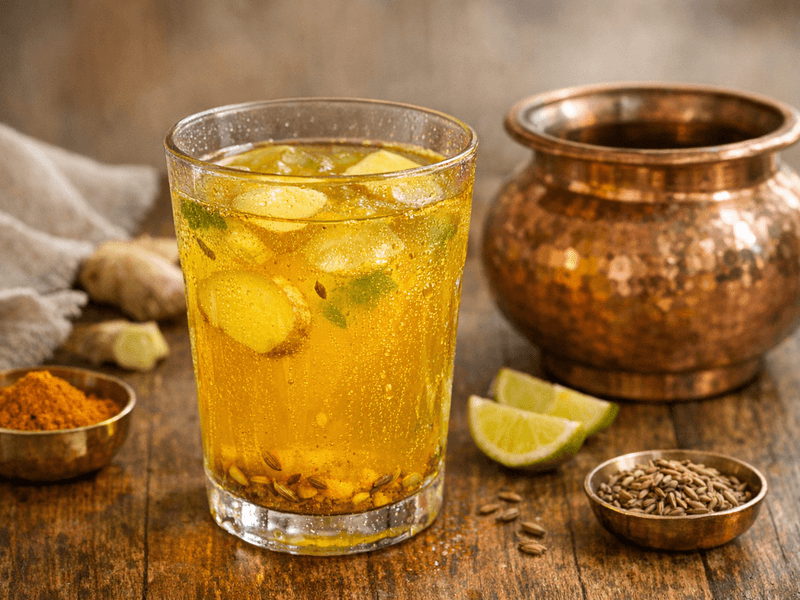 Detox Water with Tumeric Cummin and Ginger
