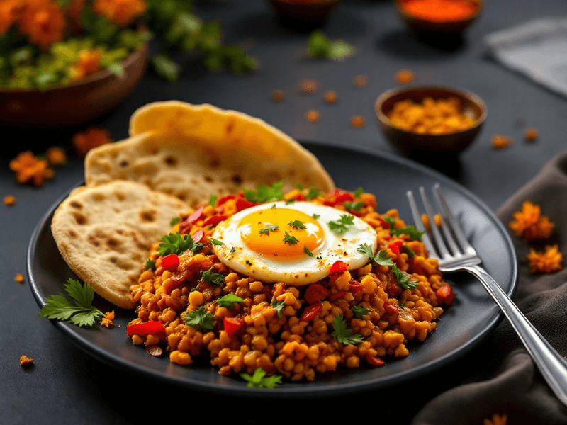 Egg Bhurji with Pav