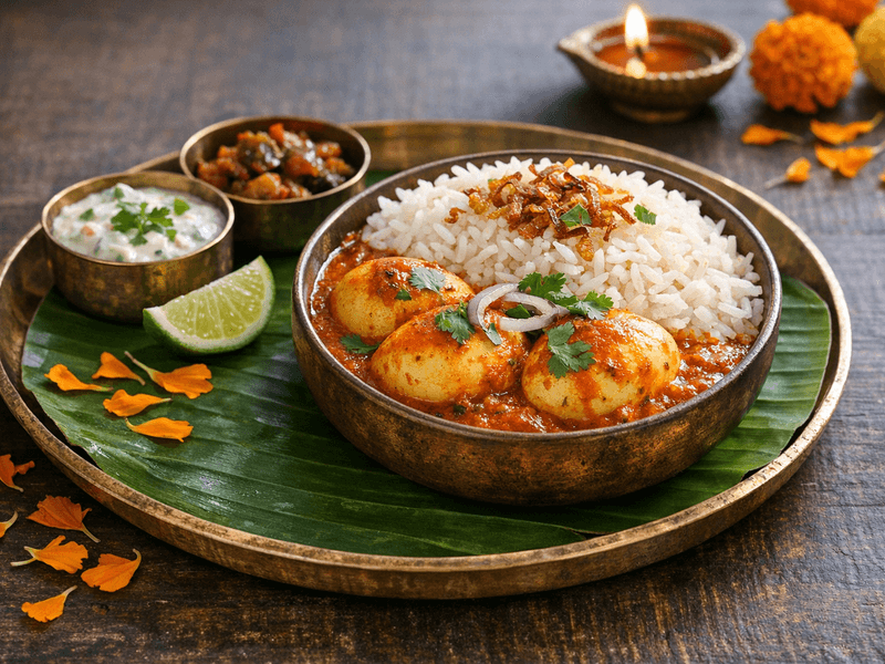 Egg Curry Rice Bowl