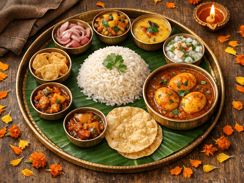 Egg Curry with Rice