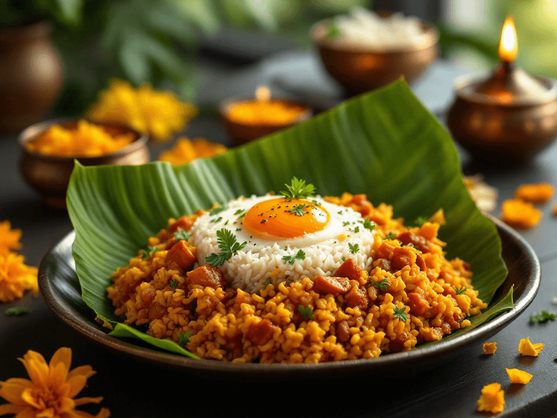 Egg Sambal with Rice