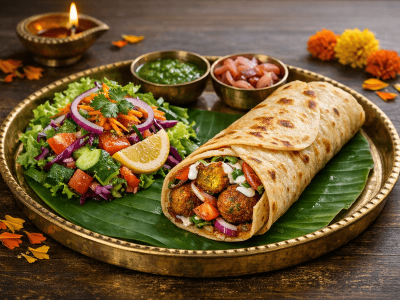 Falafel Roll with Salad