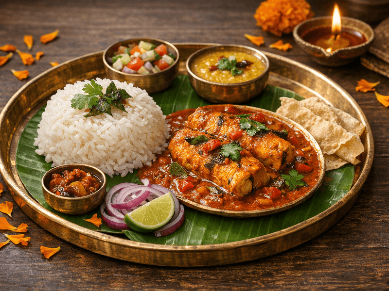 Fish Curry with Rice