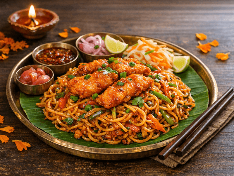 Fish Schezwan Noodles