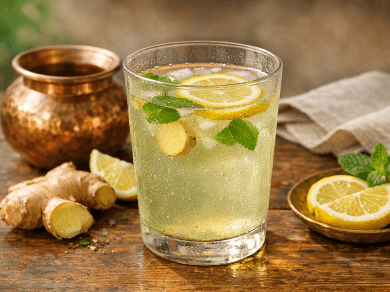 Ginger Lemon Herbal Water