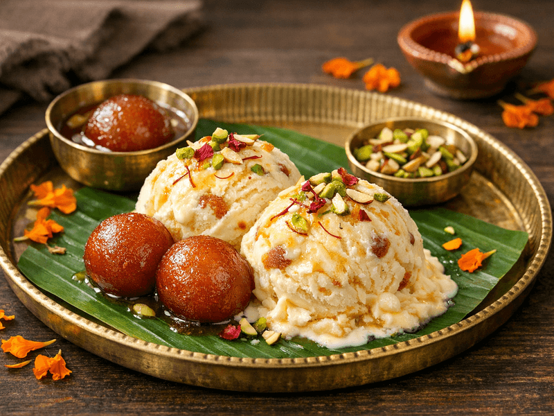 Gulab Jamun Ice Cream