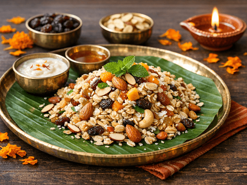 Homemade Muesli with Almonds and Raisins