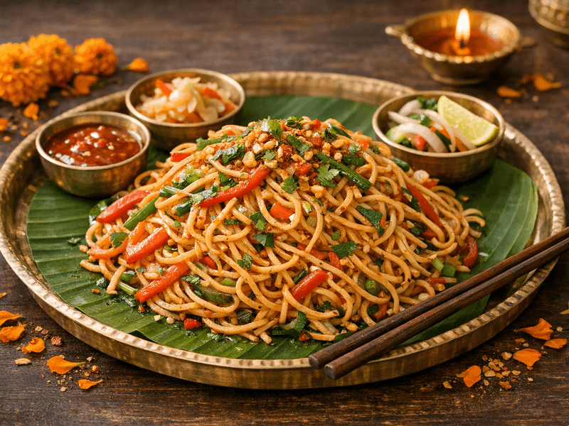 Hot Garlic Veg Noodles