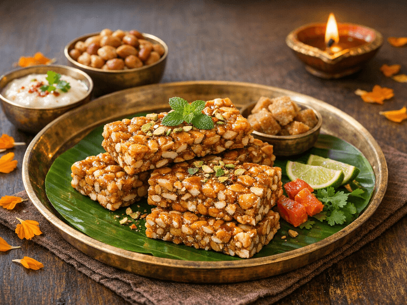 Indian Peanut Chikki Protein Bar