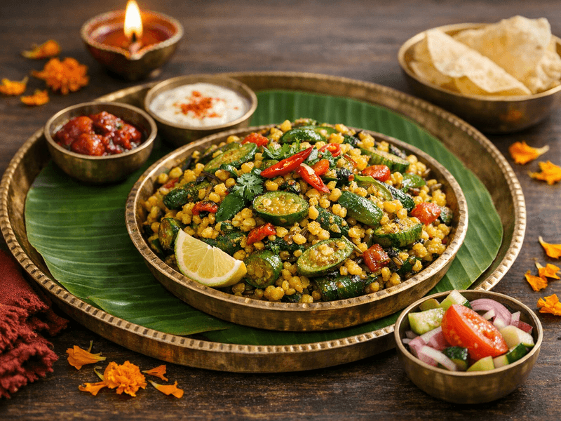 Ivy Gourd with Moong Dal