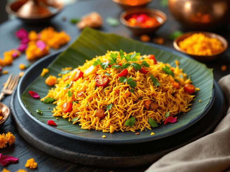 Jain Vegetable Biryani