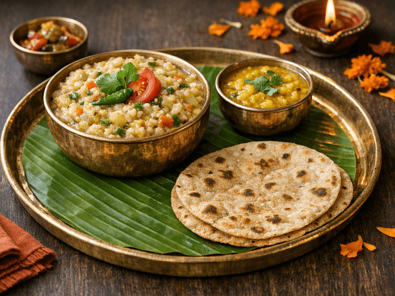 Jawar Moong Dal Lauki Daliya 1 Roti