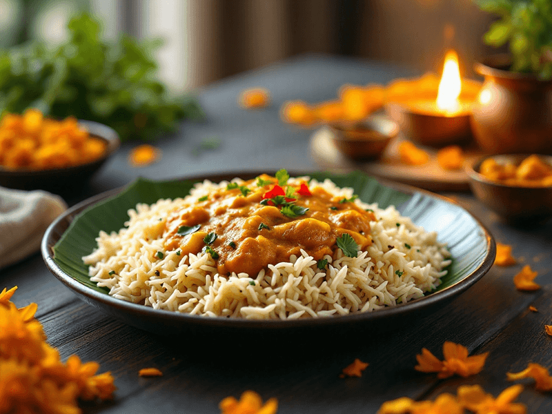 Jeera Rice with Dal Makhni