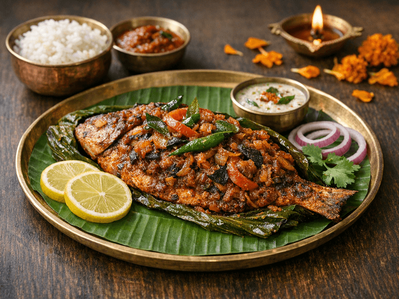 Kerala Fish Pollichathu