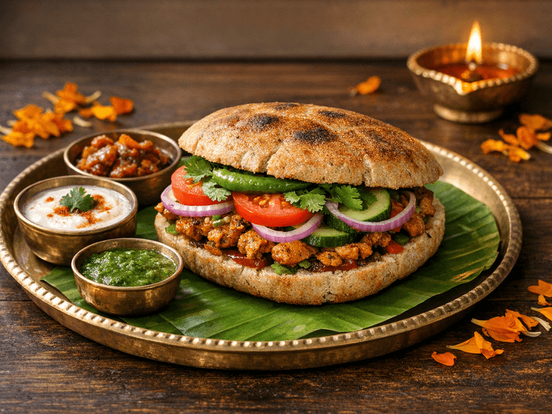Ladakhi Khambir Sandwich