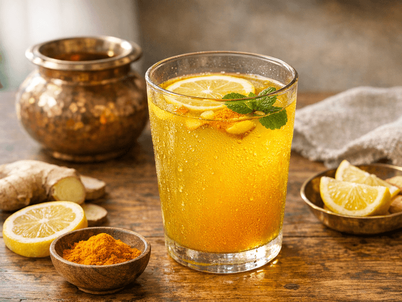 Lemon Ginger Turmeric Water