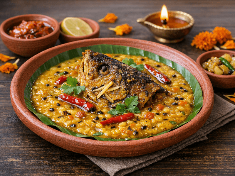 Macher Matha Diye Daal