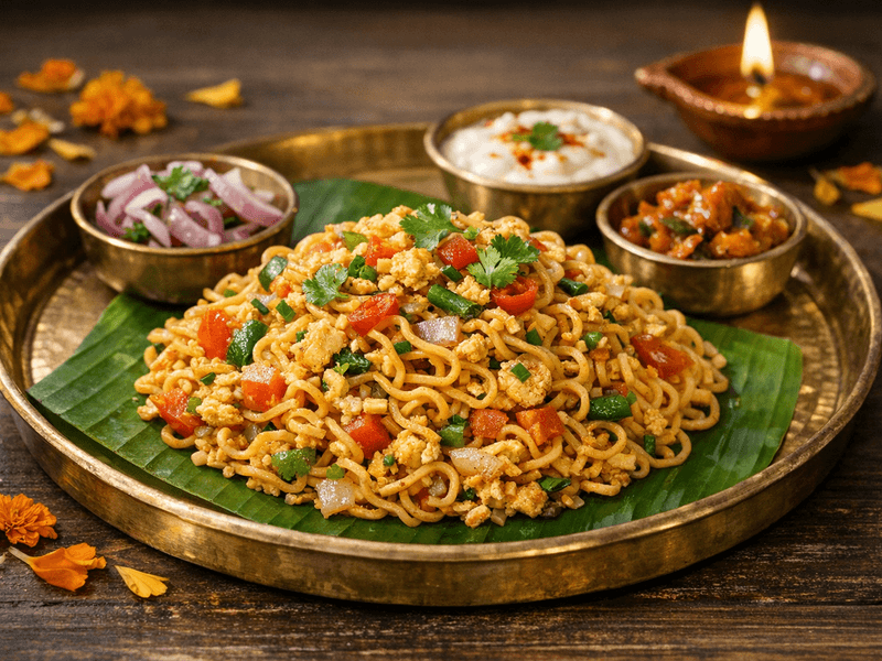 Maggi Egg Bhurji Noodles