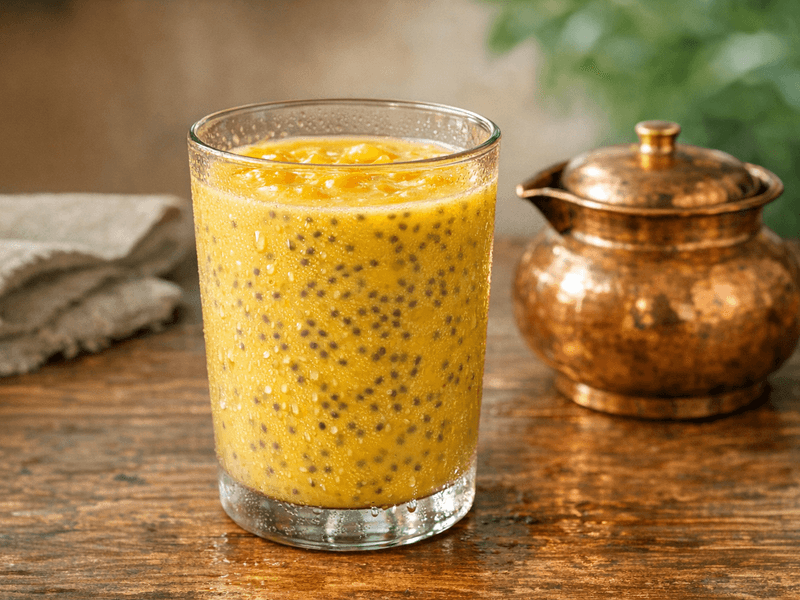 Mango Chia Pudding with Almond Milk