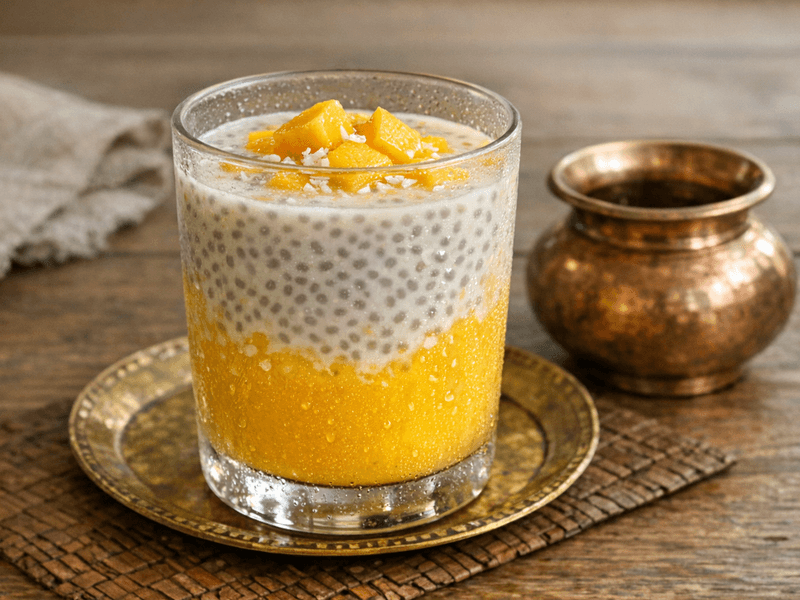 Mango Chia Pudding with Coconut Milk