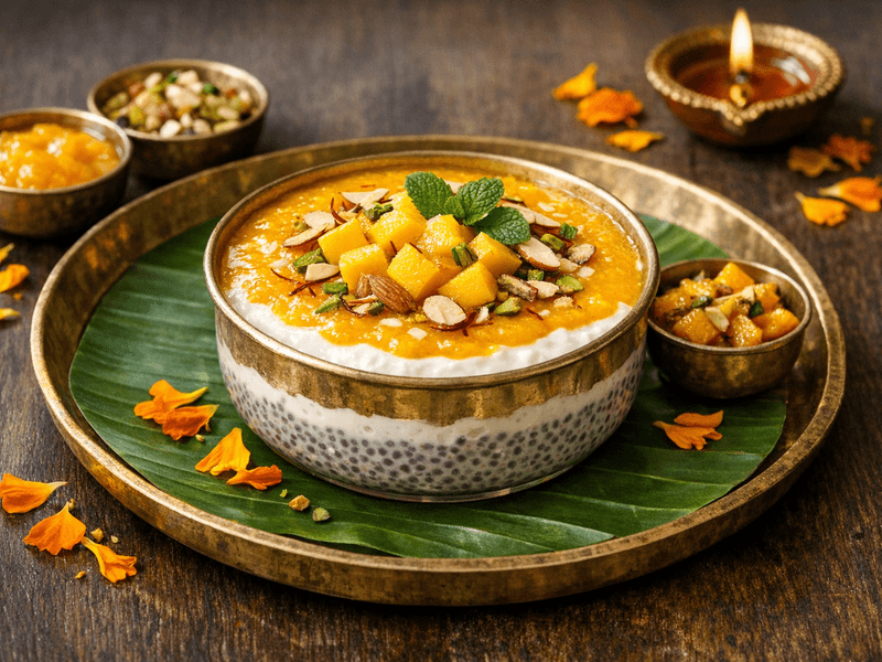 Mango Chia Pudding with Greek Yogurt