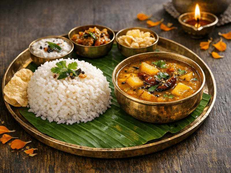 Mango Sambar with Rice