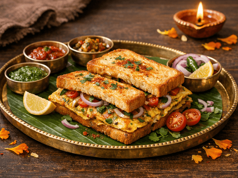 Masala Bread Omelette