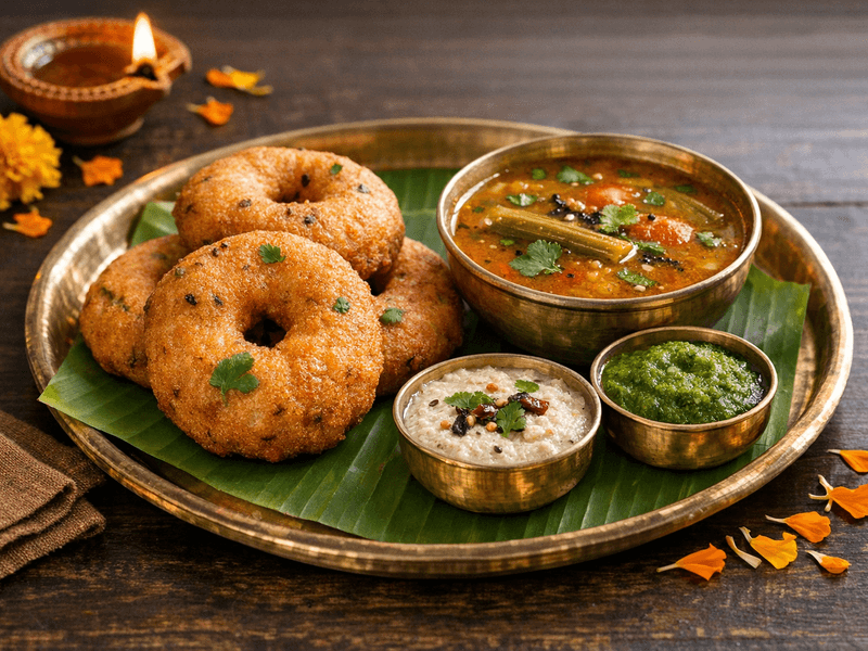 Medu Vada with Sambar