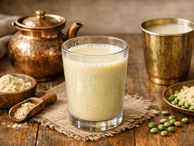 Milk with Pea Protein Powder