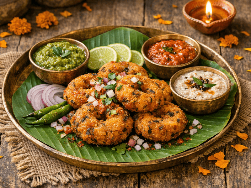 Mixed Chutney Vada