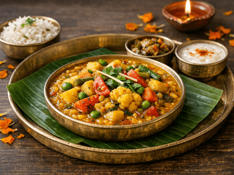 Mixed Vegetable and Dal Curry