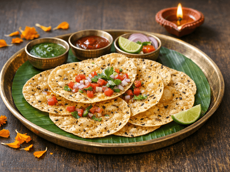 Moong Dal Papad with Least Oil