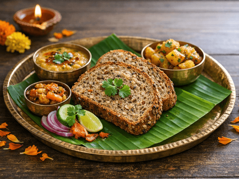 Multigrain Bread with Flaxseed Slice