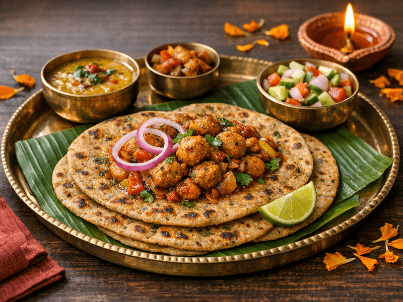 Multigrain Soya Chunks Roti