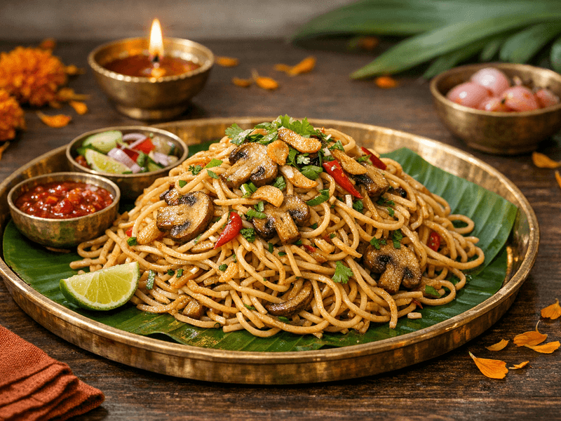 Mushroom Garlic Noodles