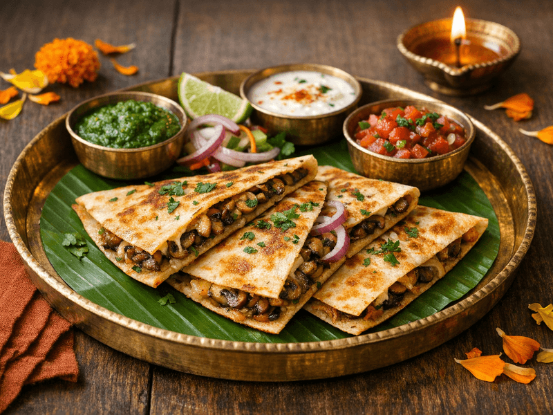 Mushroom Quesadilla