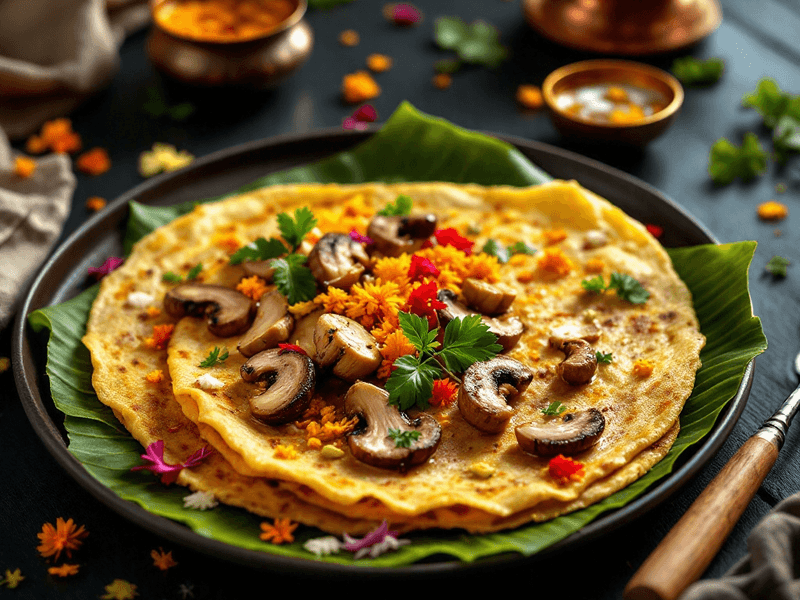 Mushroom Rava Dosa