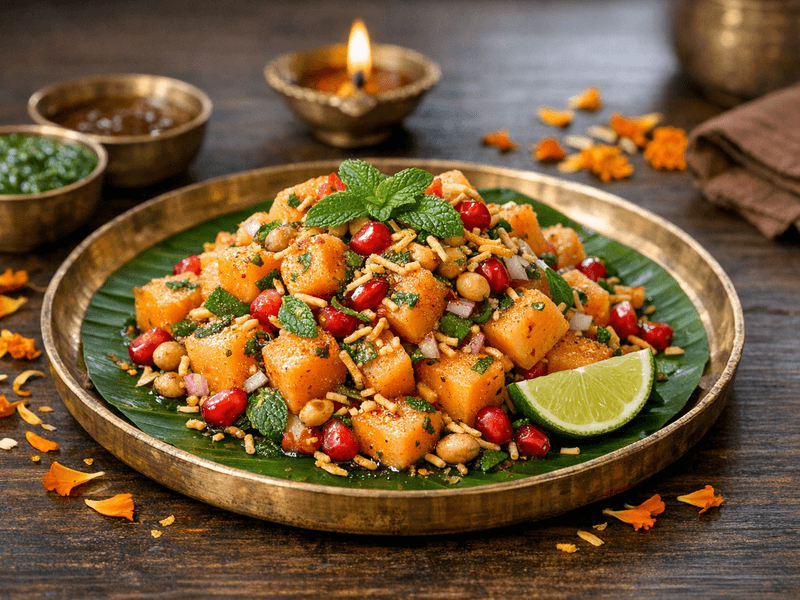 Muskmelon and Mint Chaat