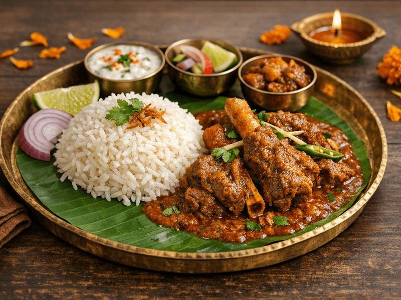 Mutton Curry with Rice