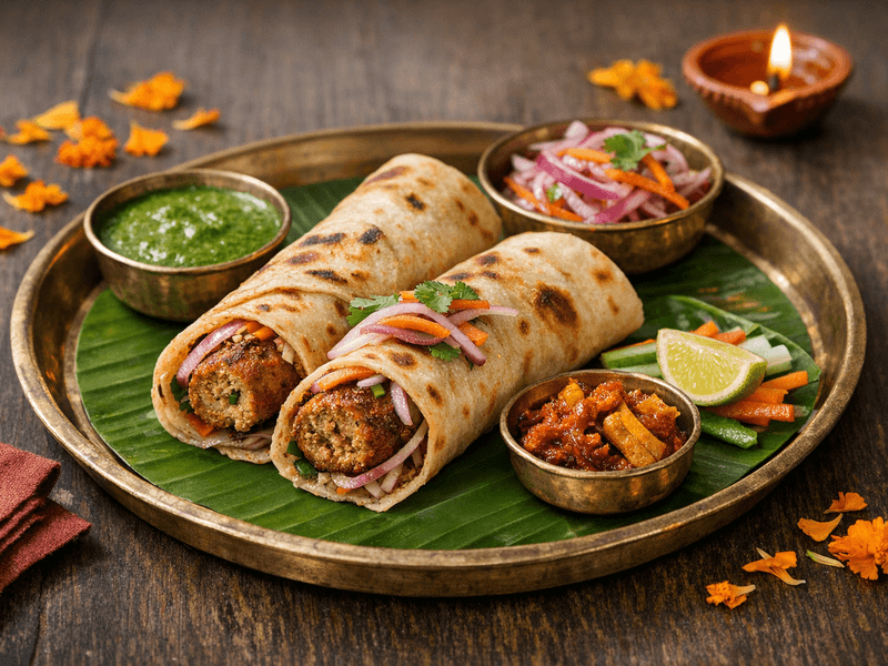 Mutton Seekh Roll (Delhi)