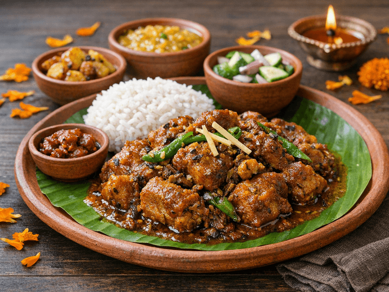 Naga Pork Curry with Akhuni