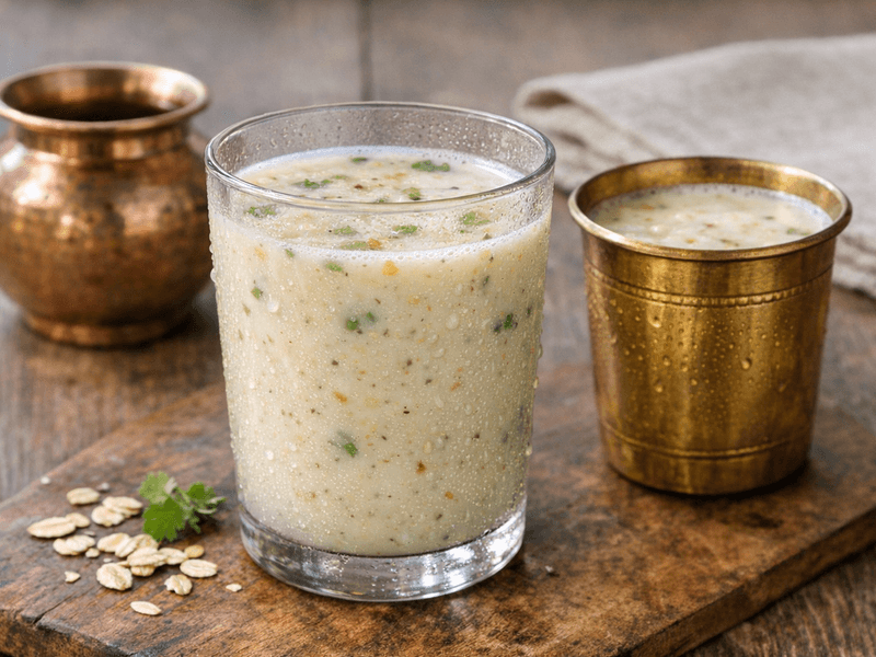 Oats Chilla with Milk