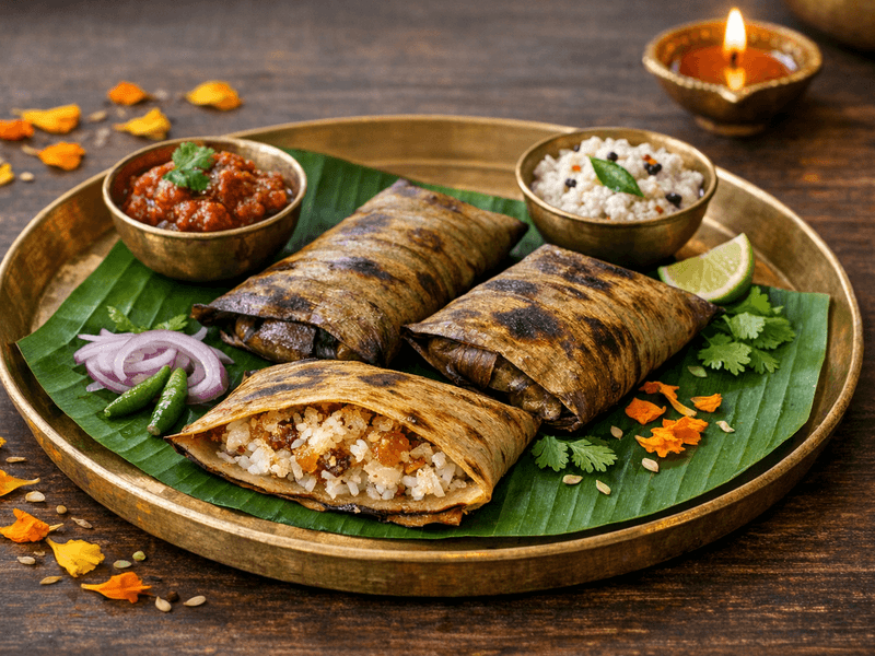 Ottada with Coconut Filling