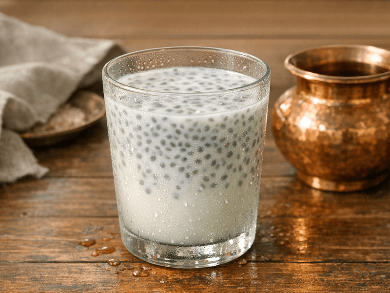 Overnight Soaked Chia Seeds with Coconut Milk