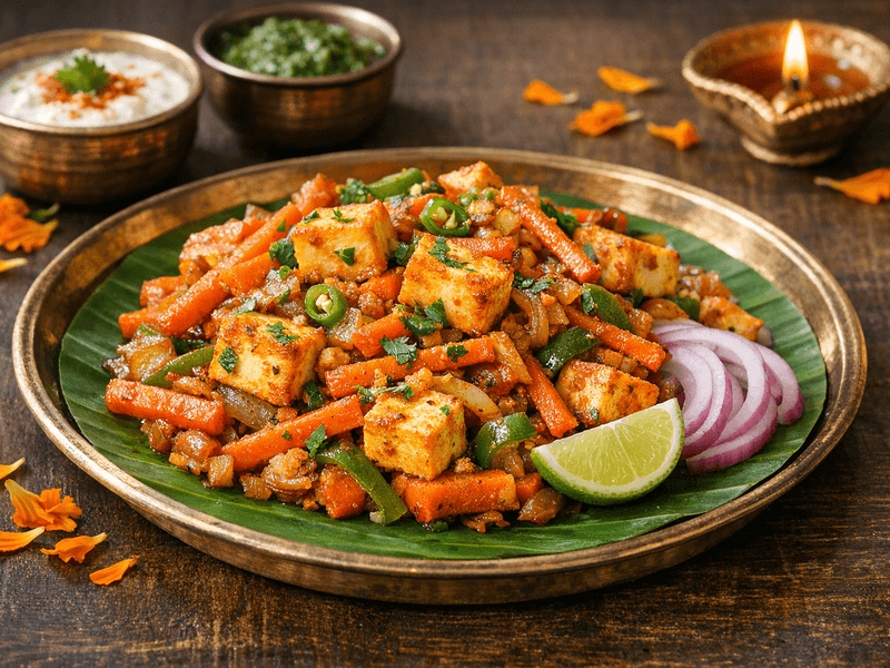 Paneer and Carrot Stir Fry