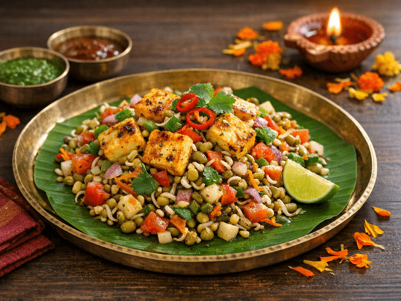 Paneer and Sprouts Salad