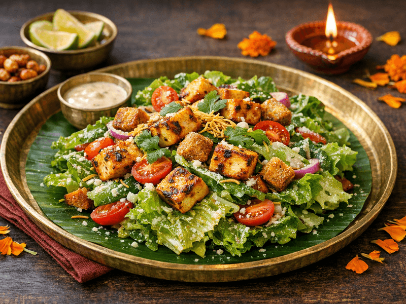 Paneer Caesar Salad