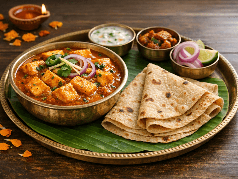 Paneer Curry with Chapati